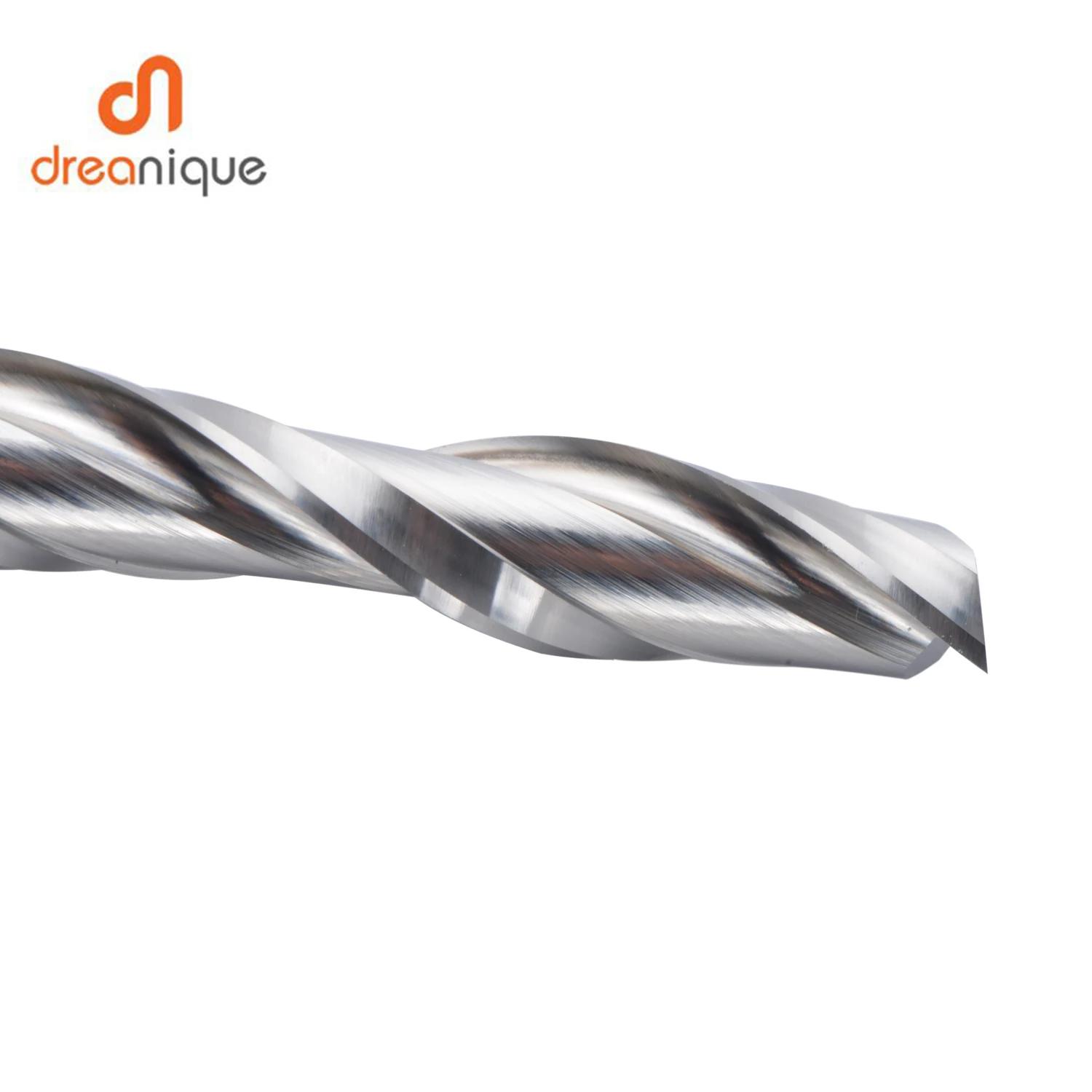 Dreanique-Fraise en carbure monobloc à 2 cannelures, fraise en bout en carbure, mèche de toupie en s