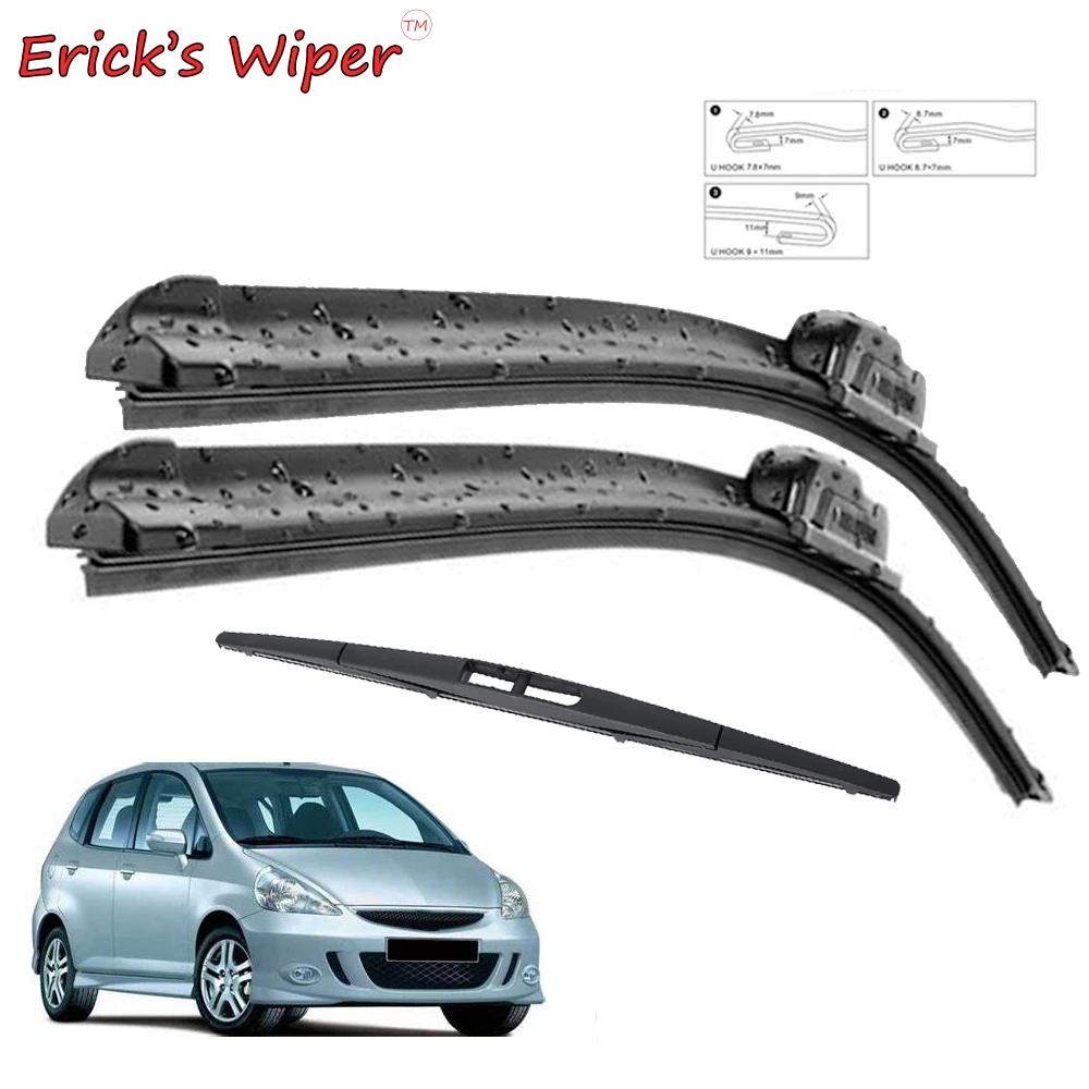 Erick's Wiper-Kit d'essuie-glace avant et arrière, pour Honda Fit Jazz 1 2002-2008, brosse pour pare