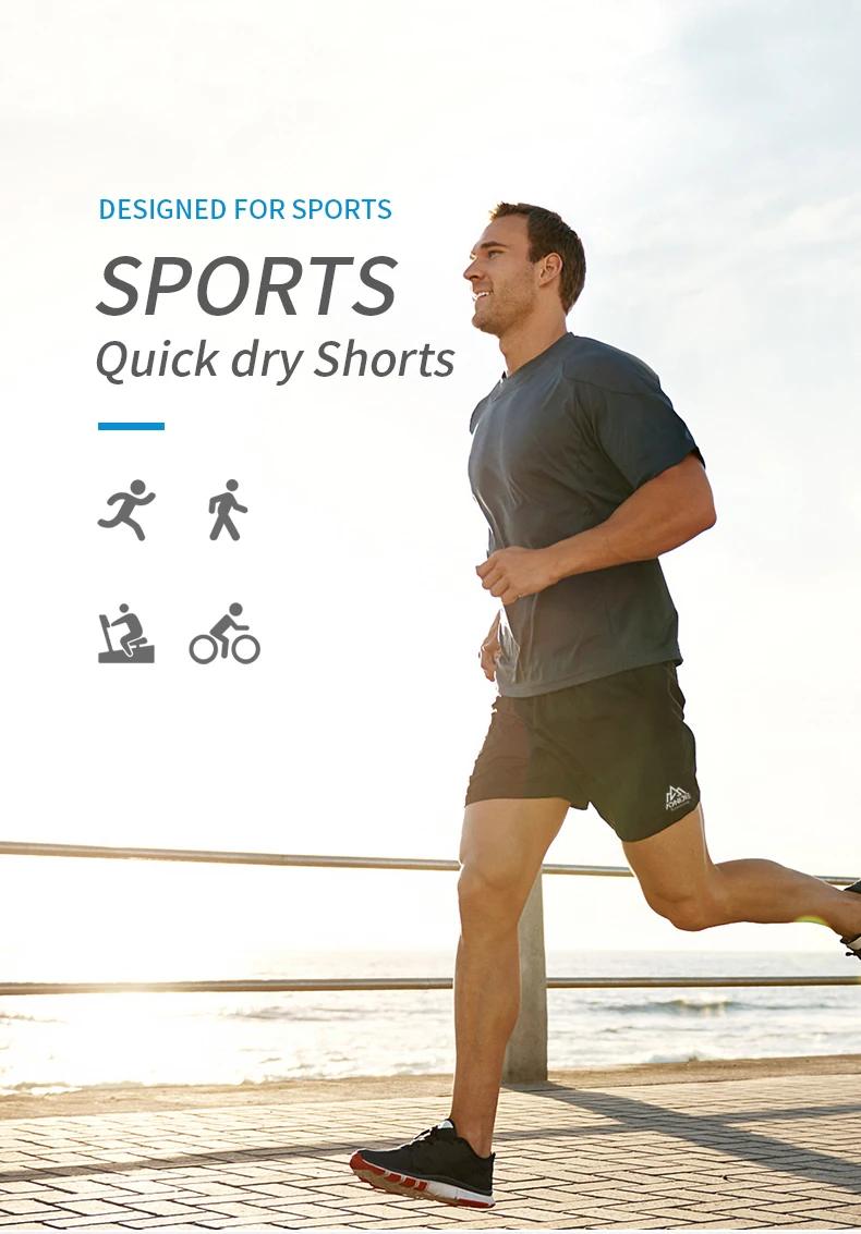 AONIJIE – boxer de sport F5101 pour hommes, short léger à séchage rapide sans doublure, ceinture éla