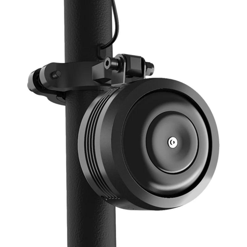 Klaxon électrique avec alarme, super son pour scooter, VTT, vélo, chargement USB, sécurité antivol,