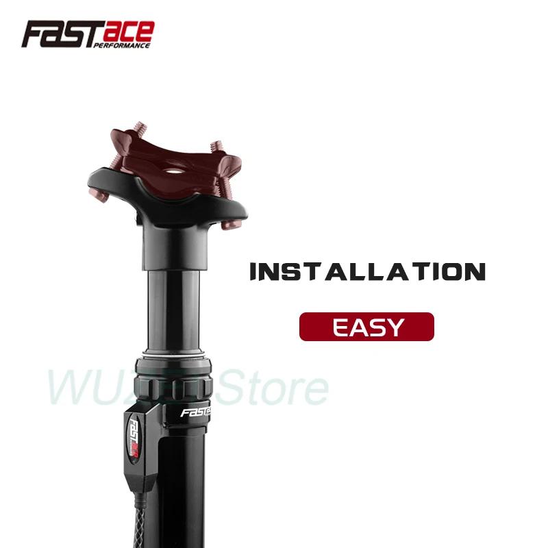 FASTACE tige de selle télescopique 27.2/28.6/30.0/30.4/30.9/31.6/33.9mm compte-gouttes de vélo 440mm