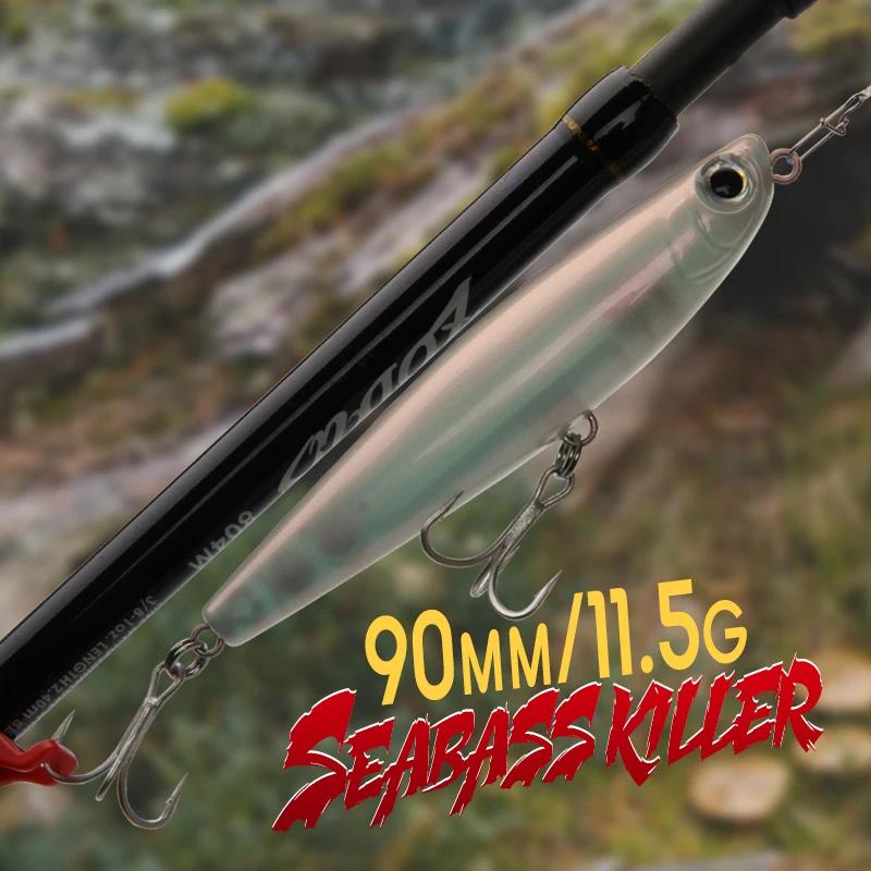 Wondershot D02 leurres de pêche 2024 tueur de bar 90mm/11.5g Isca artificiel Wobbler carpe leurres d