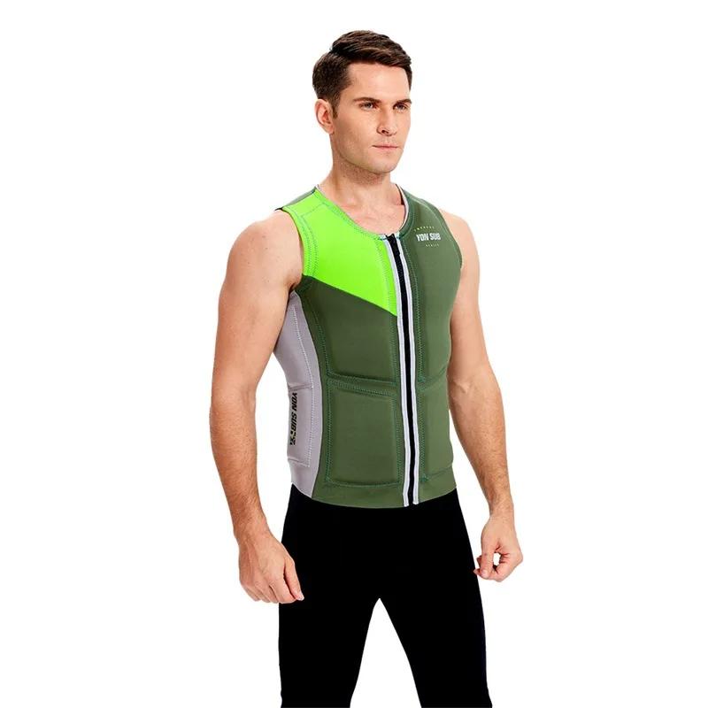 Gilet de sauvetage en néoprène avec fermeture éclair pour adulte, veste de flottabilité pour sports