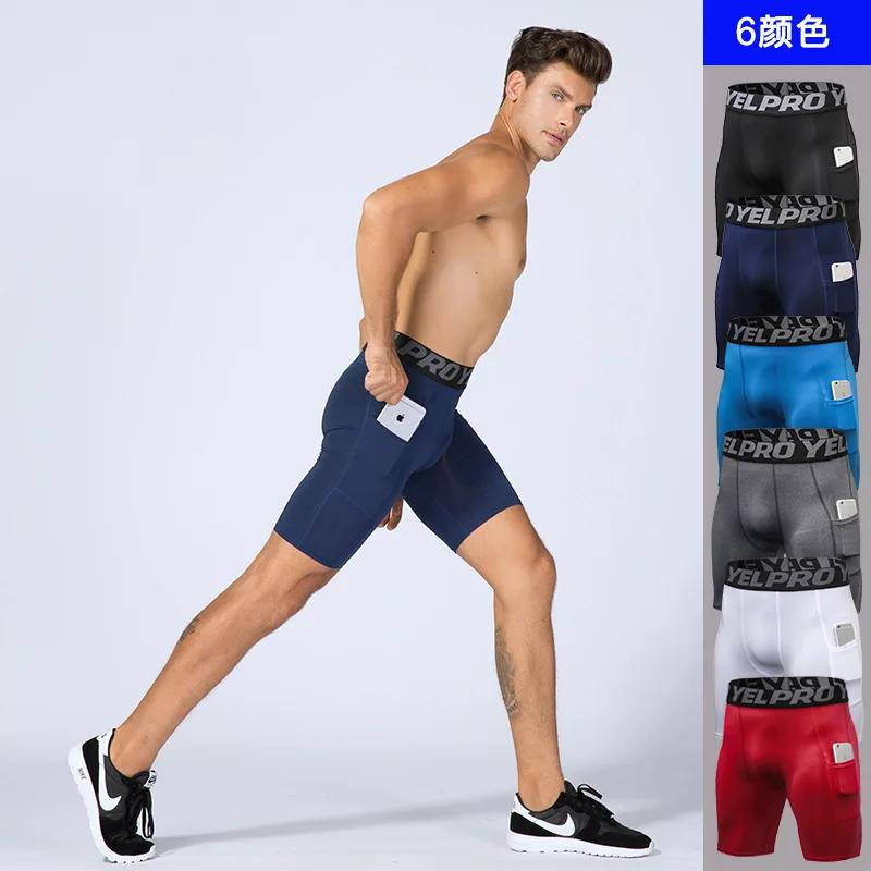 Collants de course courts à Compression pour hommes, séchage rapide, Leggings de Sport, Fitness, sou
