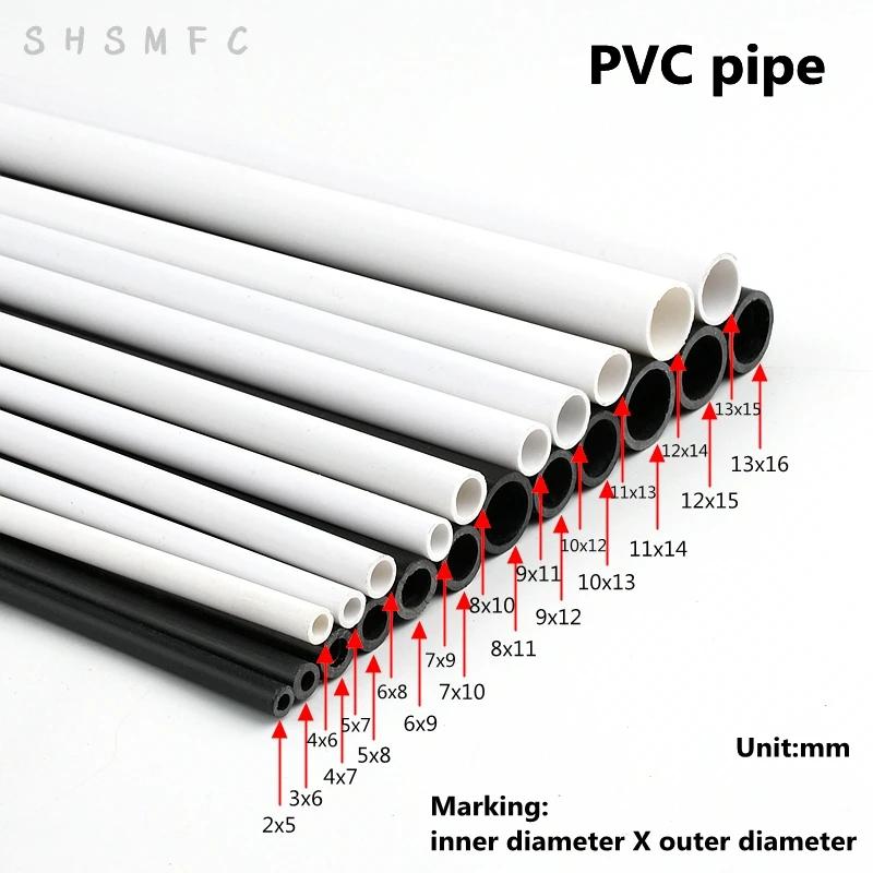 Tuyau en PVC blanc et noir, diamètre extérieur 5 ~ 16mm, poisson précieux, aquarium, tube, jardin, d