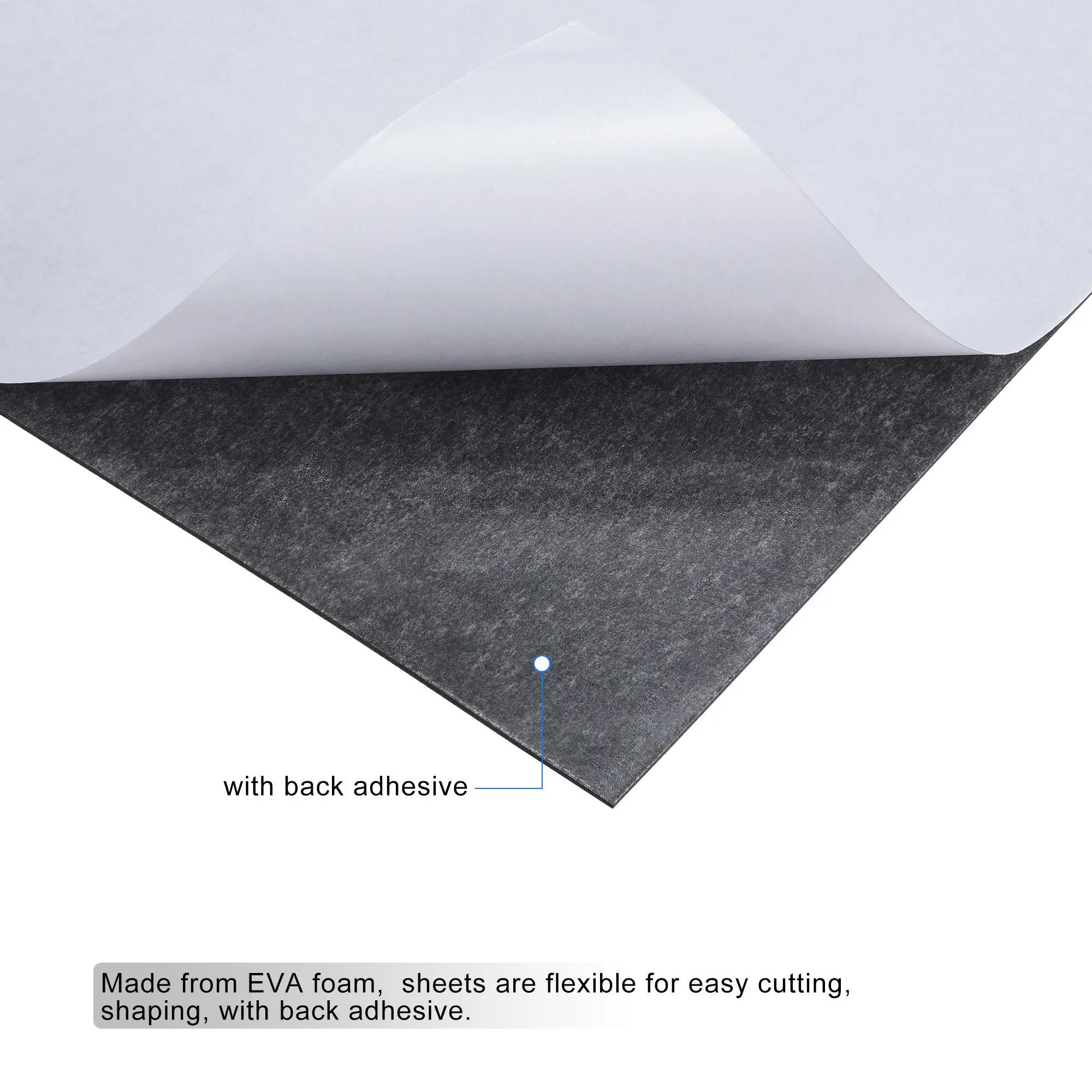 Uxcell 1pc feuilles de mousse EVA artisanat 1mm d'épaisseur auto-adhésif dos insonorisant feuilles d