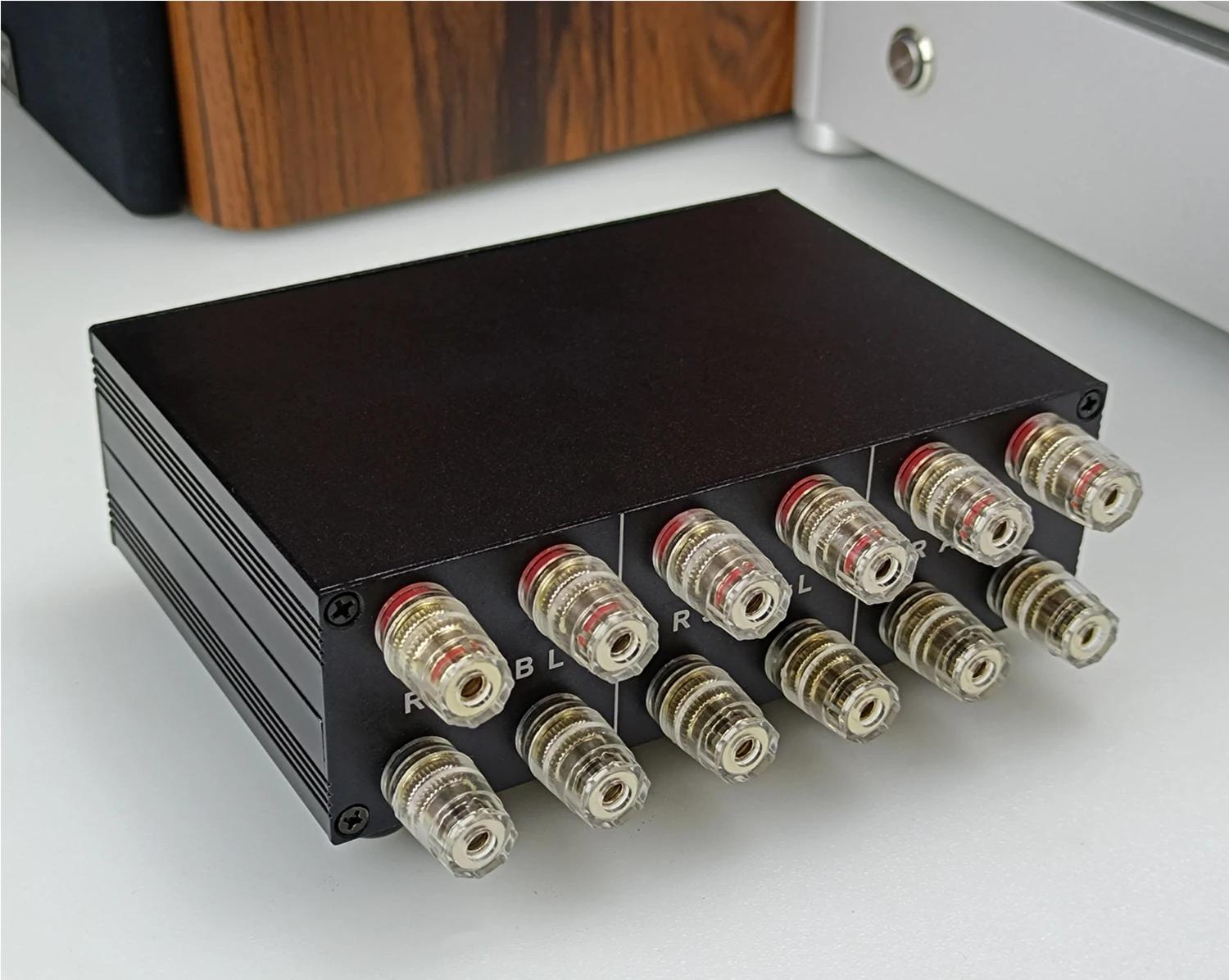Amplificateur audio stéréo 2 voies haut de gamme/sélecteur de haut-parleur, boîtier de répartiteur,
