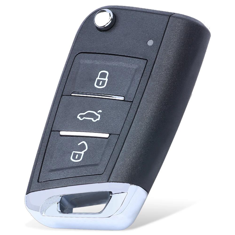 KEYECU 5K0 837 202 AJ clé télécommande améliorée pour VW Volkswagen Caddy Polo Transporter Beetle Je