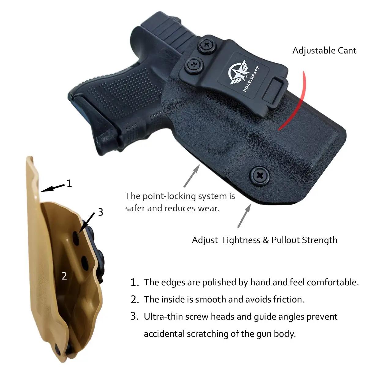 Étui de transport dissimulé à la ceinture intérieure du odor, convient à Glock 26, Glock 27, Glock 3