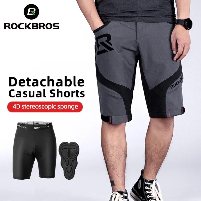 ROCKBROS – short de cyclisme pour homme, respirant, Double couche, séchage rapide, pour vtt, vélo de