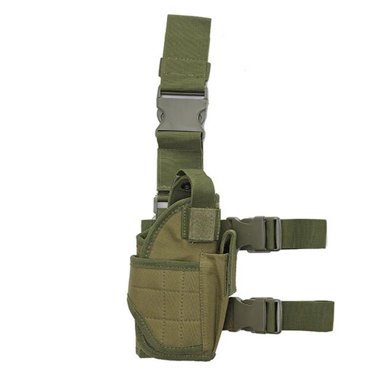 Étui tactique en cuir pour fusil court à porter à la cuisse, avec sangle de fixation pour la chasse,