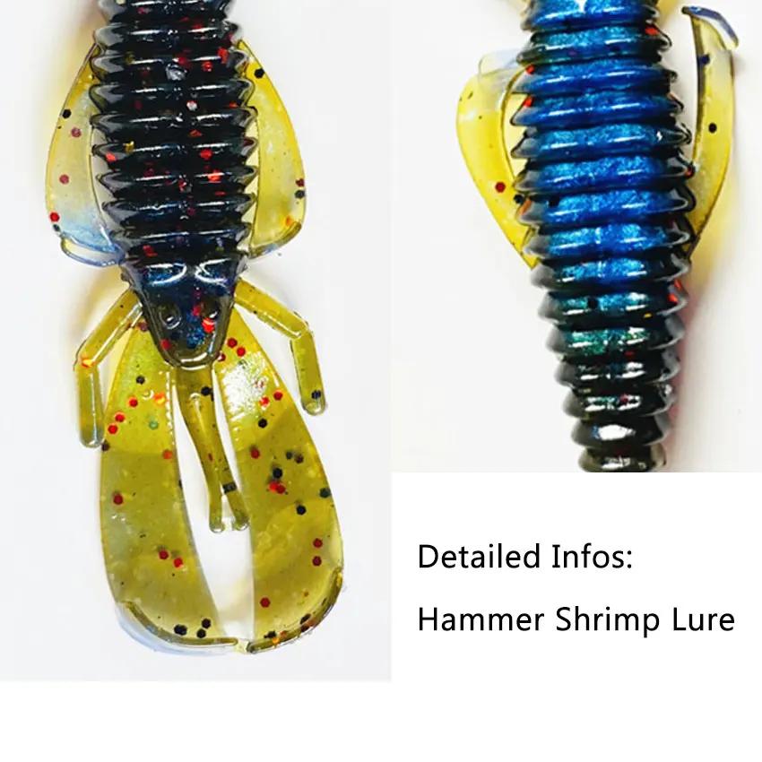 5 pièces 10 pièces 8 cm 12 cm doux bug crevettes craws ver leurre appâts, silicone artificiel crevet
