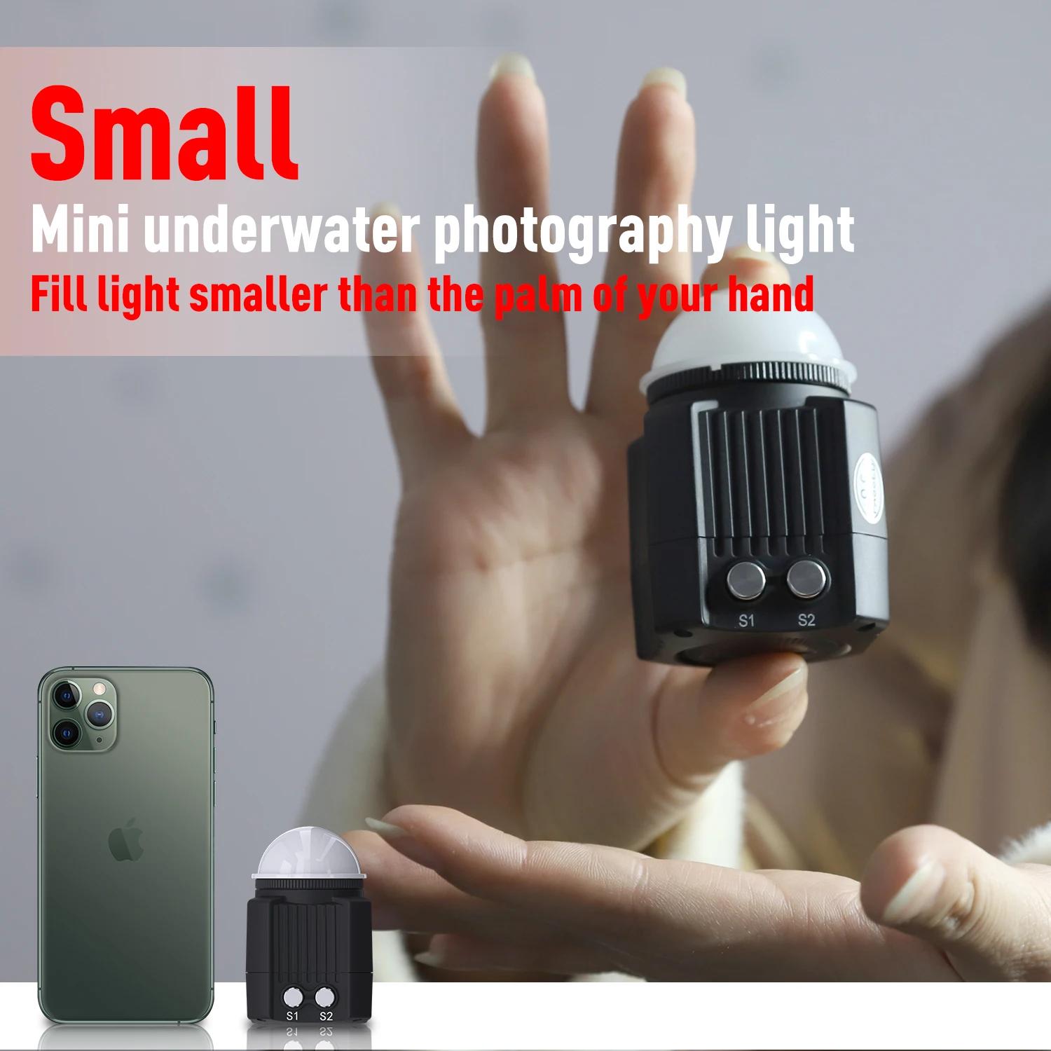 Seafrogs 2000LM Éclairage photo extérieur pour caméra d'action GoPro et téléphone, lumière LED de pl