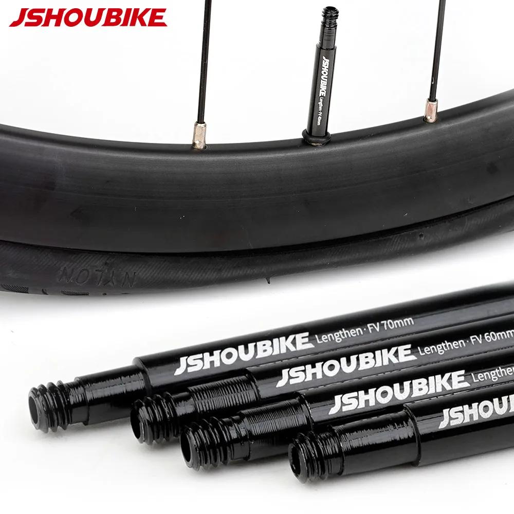 JSHOU BIKE – capuchons d'extension de Valve française, adaptateur de noyau, tige en alliage rouge et