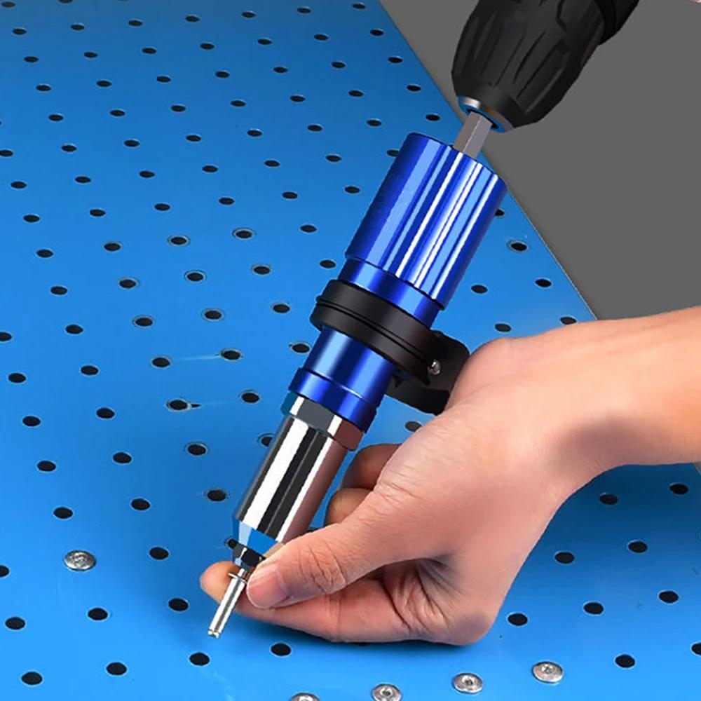Pistolet à rivets électrique 2.4mm-4.8mm, adaptateur de perceuse à écrou à rivets, outil de rivetage