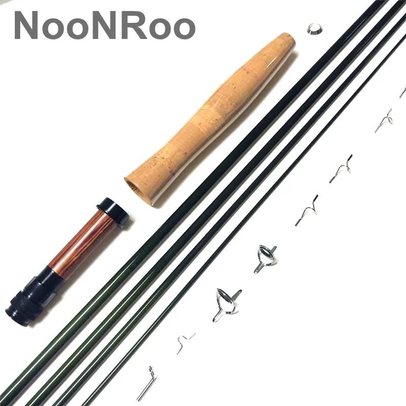 NooNRoo IM8 8ft 6 pouces 4pc 1wt tige à mouche bricolage Cambo Kit Action rapide mouche vierge avec