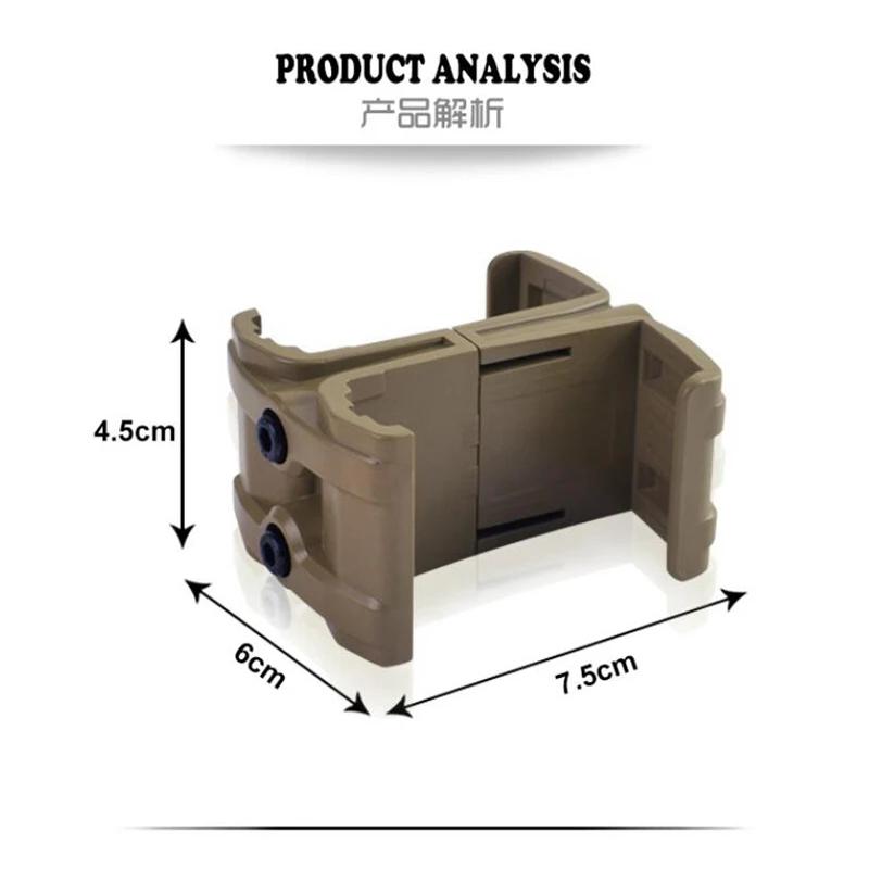 Recharges de vitesse de chasse, support tactique, baril de lampe de poche, support de pince pour AK/