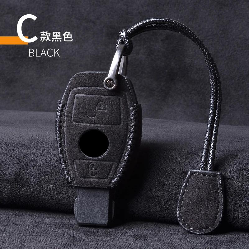 Housse de clé de voiture en cuir, étui porte-clés pour Mercedes Benz CLS CLA GL R SLK AMG A B C S cl