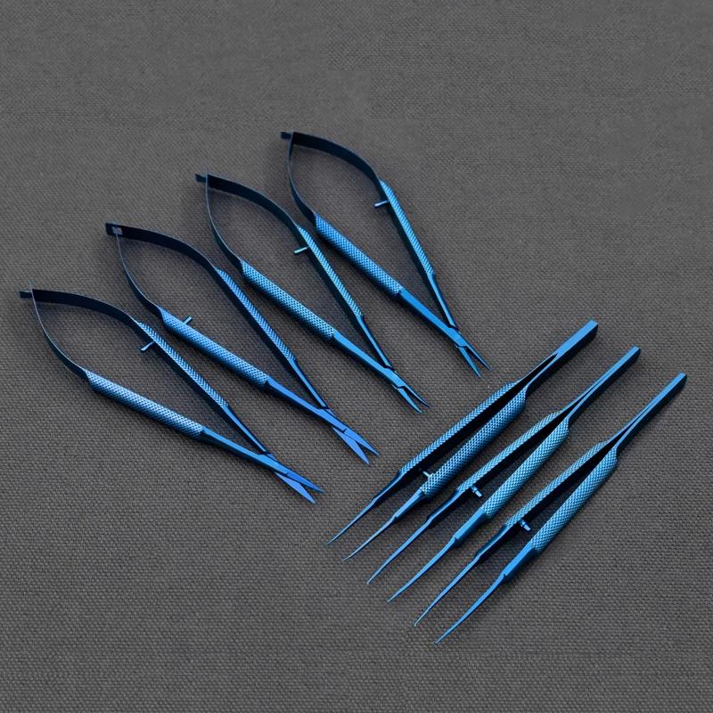 Kit d'instruments de microproporpour personnes âgées, ciseaux porte-aiguille, pinces, 14cm