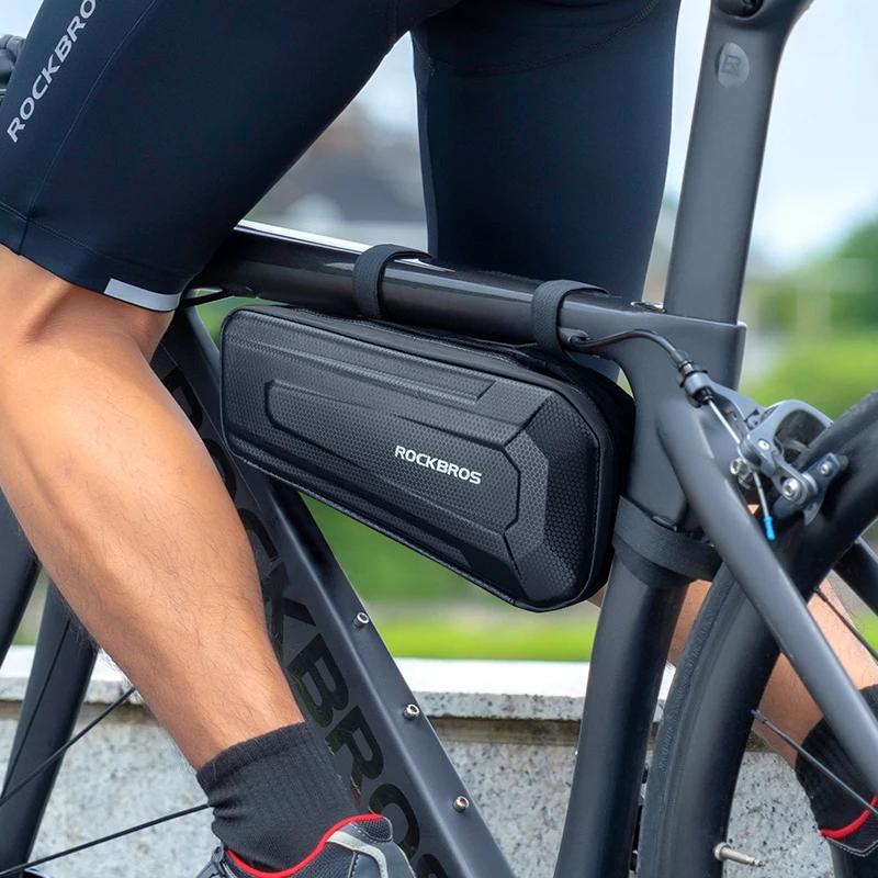 ROCKBROS sac de Tube de vélo stockage de grande capacité sac de vélo étanche motif carbone sac à coq
