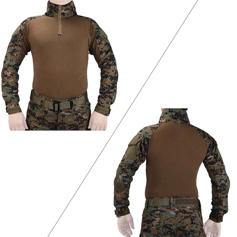 VULPO chasse Camouflage BDU Jungle uniforme d'entraînement numérique chemise Met Broek En coude et g