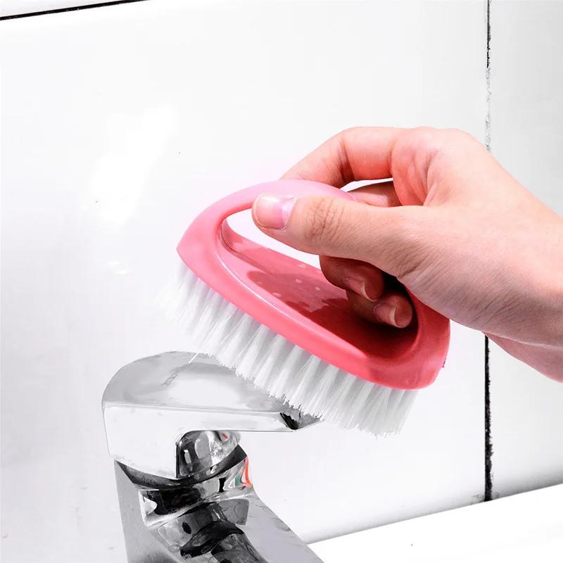 Brosse de nettoyage colorée pour travaux ménagers, outil de nettoyage multifonctionnel en forme d'œu
