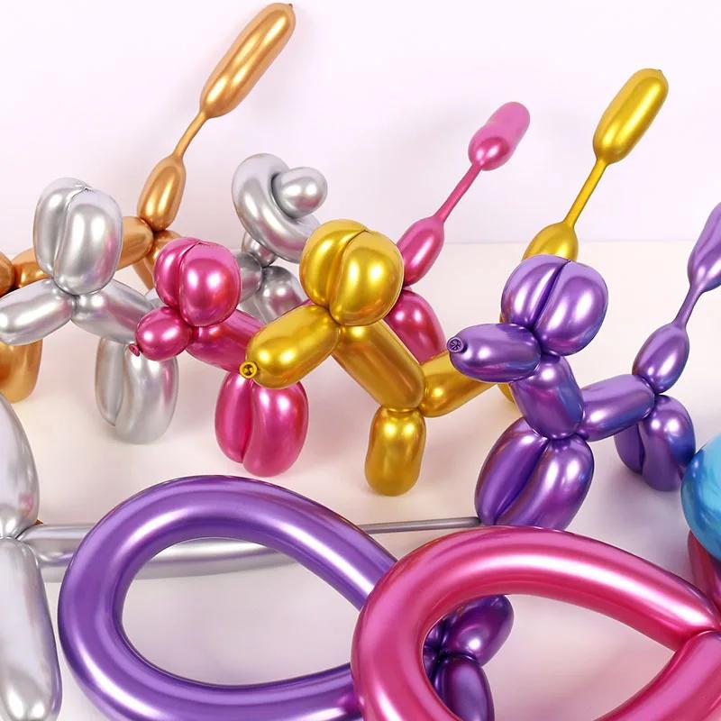 Bande métallique épaissie bande magique ballon métallique Chrome ballons bande de couleurs mélangées