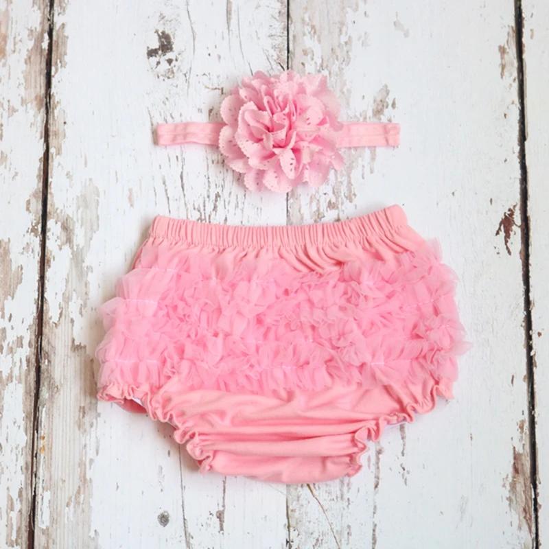 Short bouffant en dentelle de coton pour bébé, mignon couvre-couche pour bébé, short à fleurs pour n