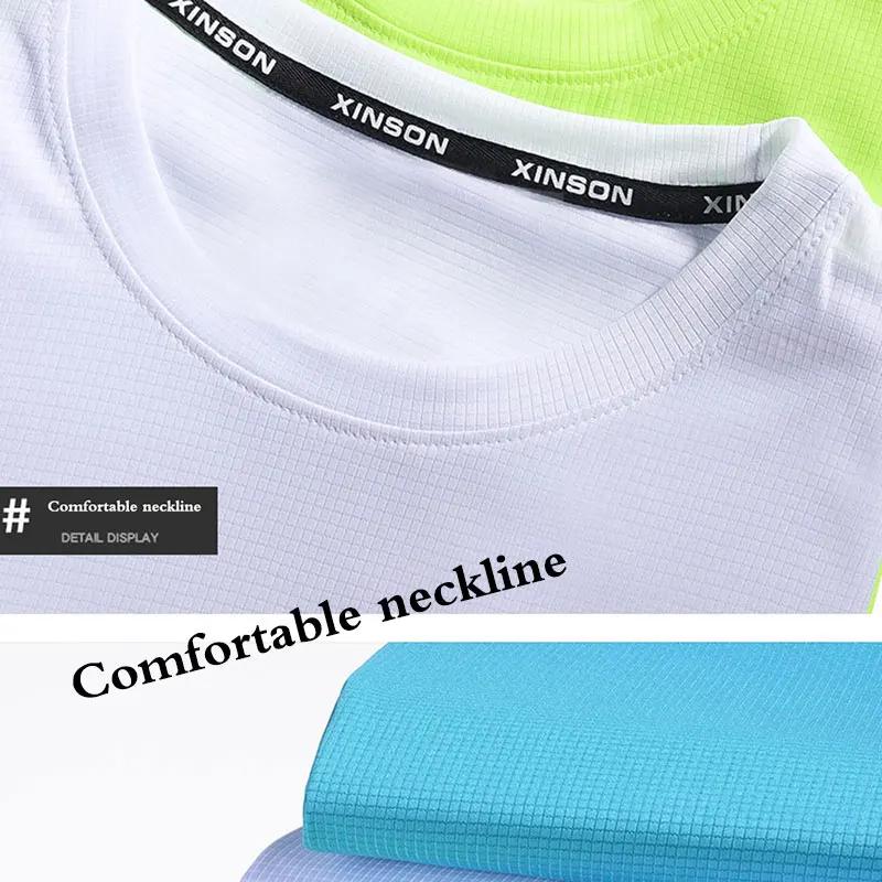 T-shirt homme violet 5XL en polyester manches courtes col rond printemps 2024