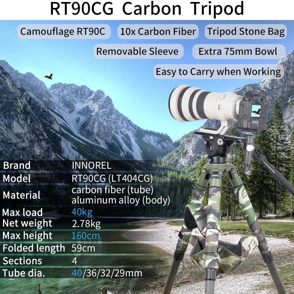 CamSolomon-Trépied en fibre de carbone RT90CG pour appareils photo reflex numériques, support d'appa