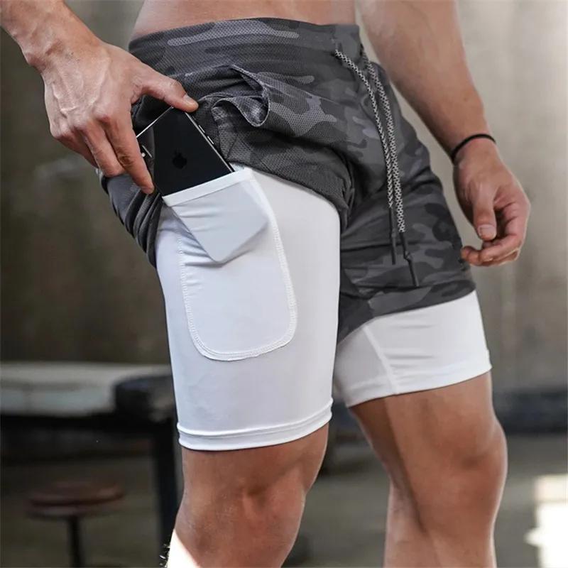 2024 été Shorts de course hommes 2 en 1 Sport Jogging Fitness Shorts formation séchage rapide hommes