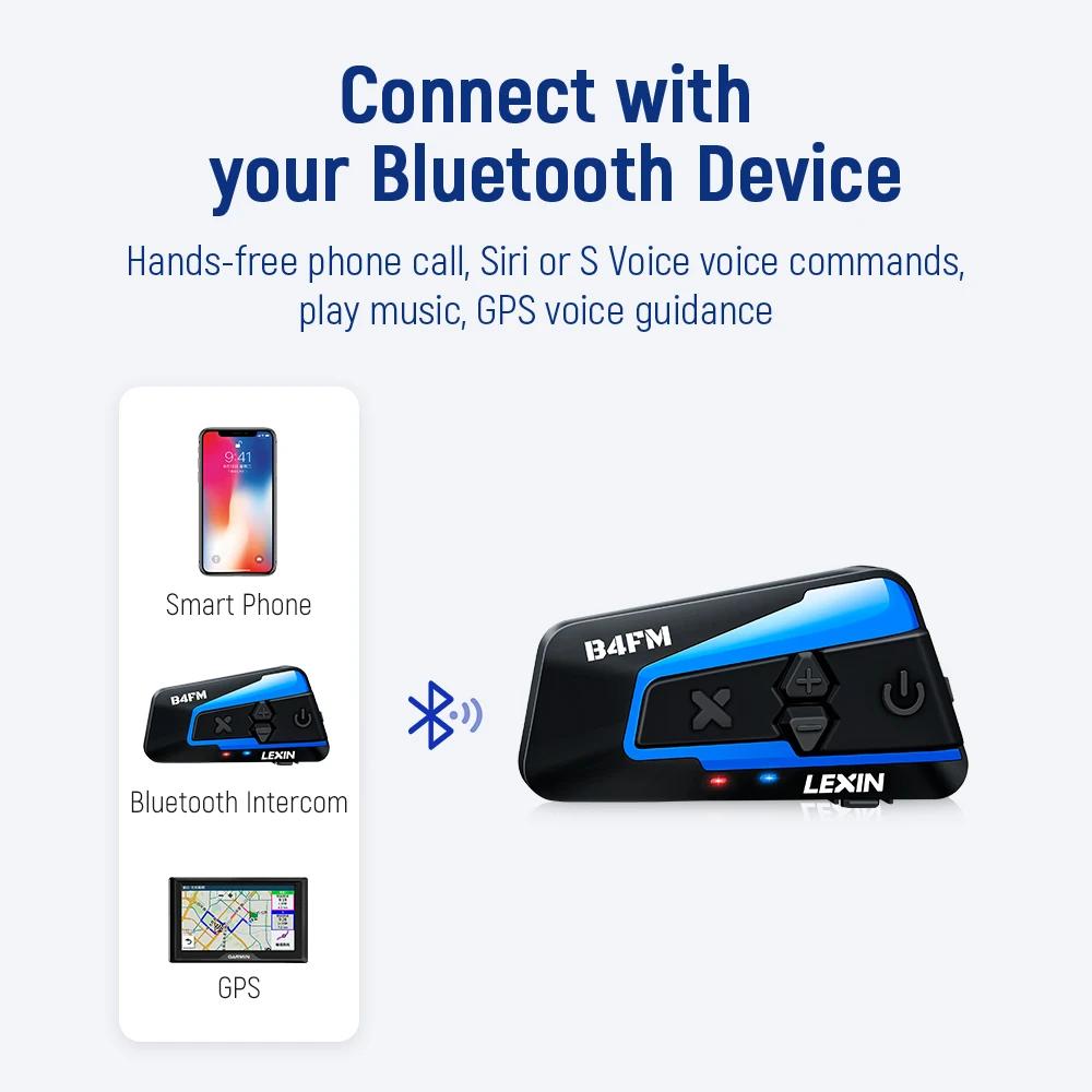Lexin B4FM-X pour 10 Motocyclistes Intercom Moto Bluetooth Casque sauna ensembles BTpig Moto Interco