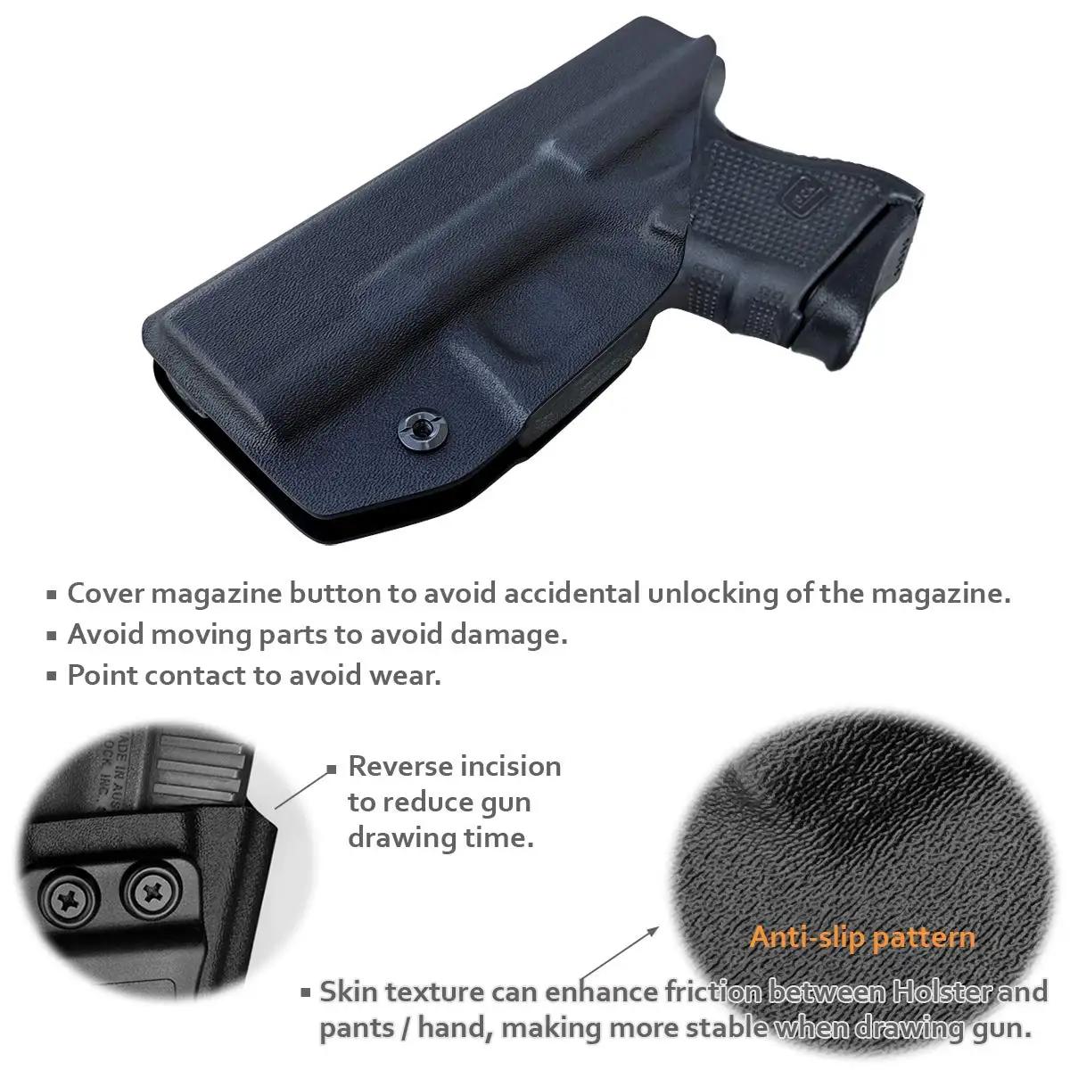 Étui de transport dissimulé à la ceinture intérieure du odor, convient à Glock 26, Glock 27, Glock 3