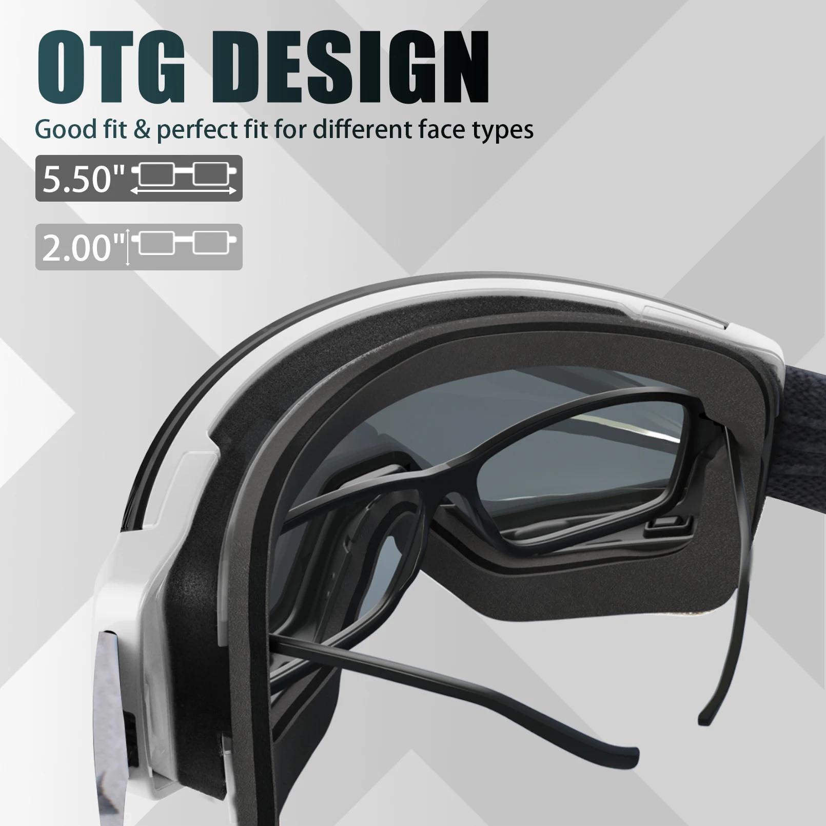 JULI lunettes de Ski magnétiques professionnelles Double couche lentille Anti-buée UV400 grand masqu