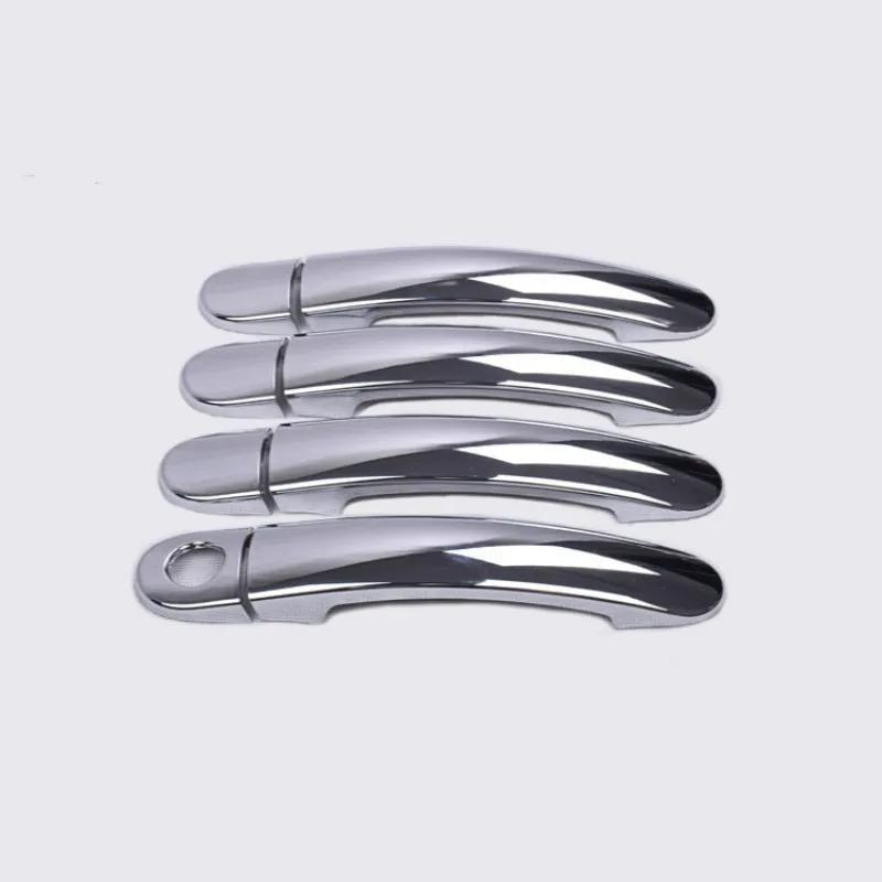 Couvercle de poignée de porte de voiture en Fiber de carbone chromé, autocollant pour VW Golf 5 MK5