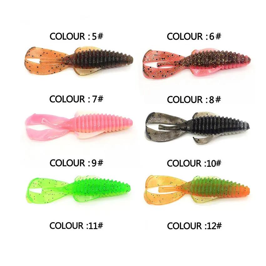 5 pièces 10 pièces 8 cm 12 cm doux bug crevettes craws ver leurre appâts, silicone artificiel crevet