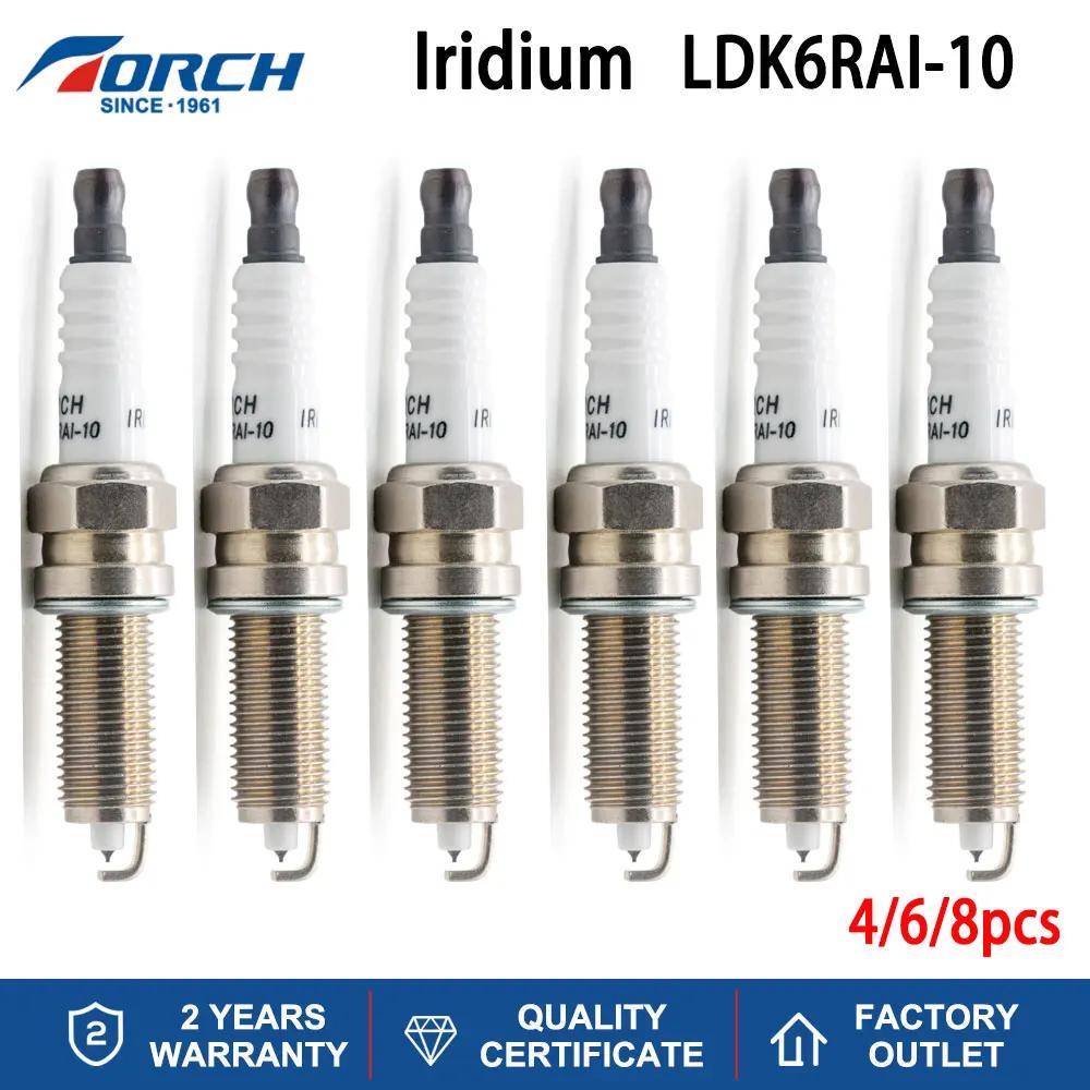 4-8 pièces Bougies Iridium TORCH LDK6RAI-10 Remplace pour SILZKR6B10E LZKR6B-10E HYUNDAI 18846-10060