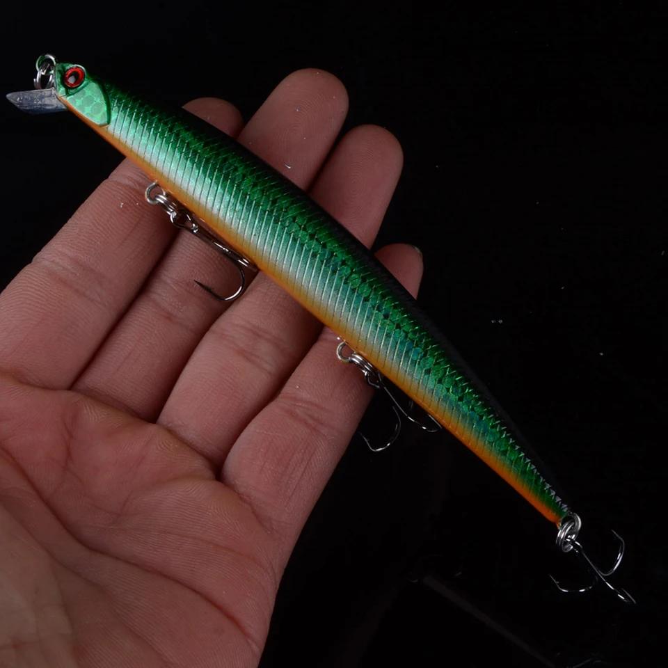 Leurre méné flottant avec yeux 3D, appât artificiel puissant pour la pêche en mer, 13cm, 15g, 1 pièc