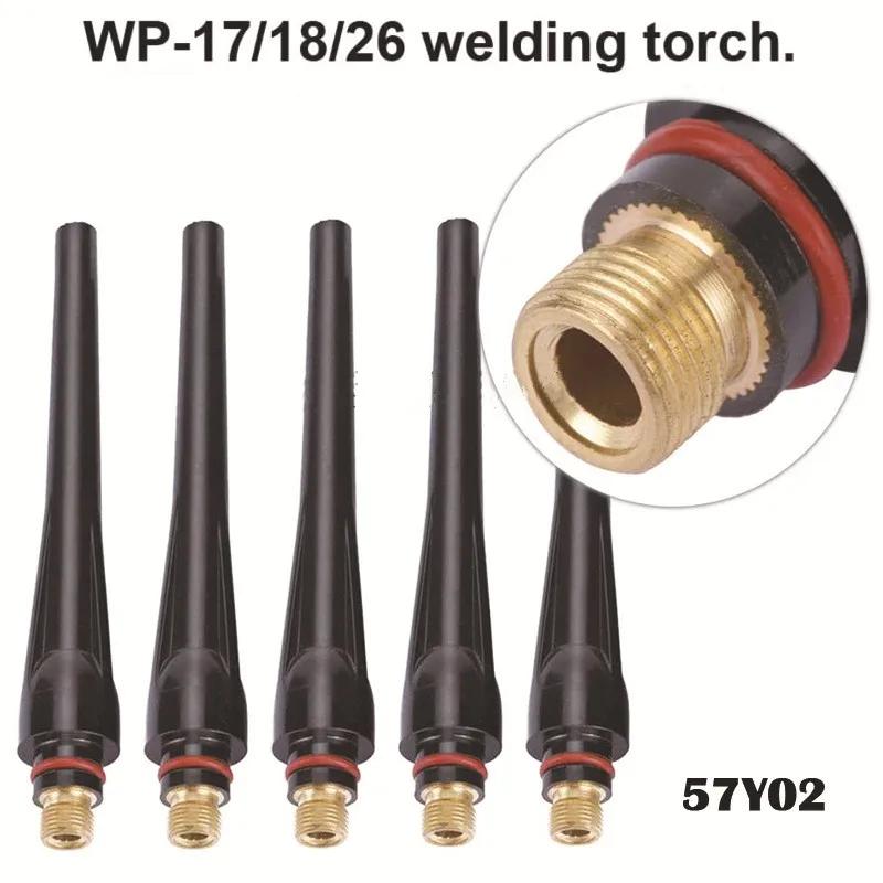 Capuchon arrière Long pour soudage TIG 57Y02, 5 pièces/10 pièces, pour torche de soudage TIG wp 17 1