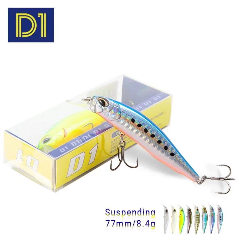 D1 Realis méné leurres de pêche Wobblers artificiels 77F & 8.5g 65S & 5g appât dur Jerkbait profonde
