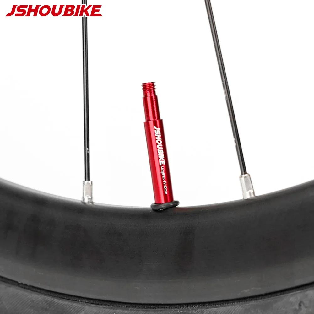 JSHOU BIKE – capuchons d'extension de Valve française, adaptateur de noyau, tige en alliage rouge et