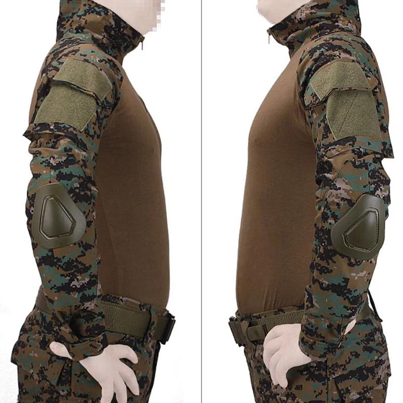 VULPO chasse Camouflage BDU Jungle uniforme d'entraînement numérique chemise Met Broek En coude et g
