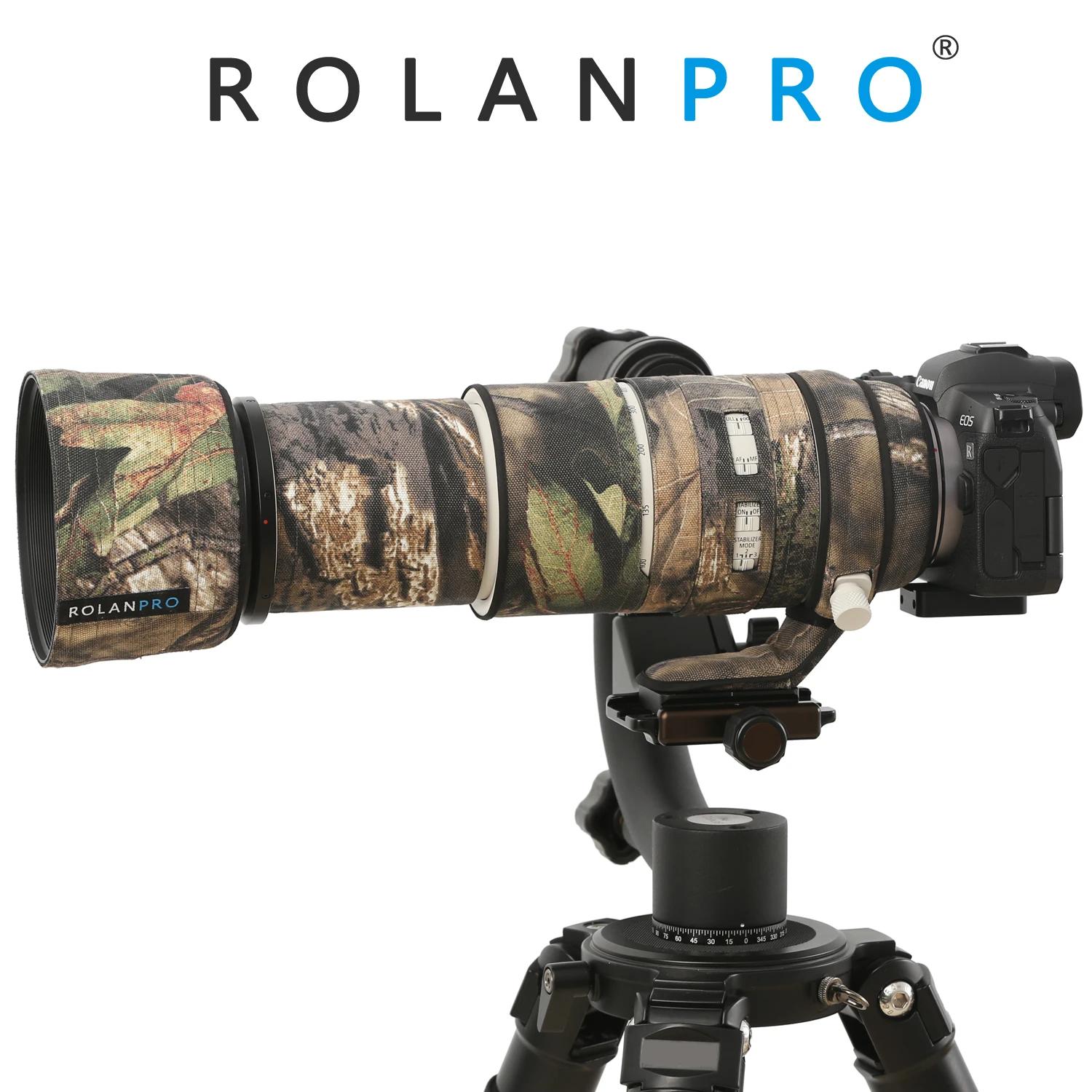 ROLANPRO manteau d'objectif étanche pour Canon RF 100-500mm F/4.5-7.1 L IS USM Camouflage couverture
