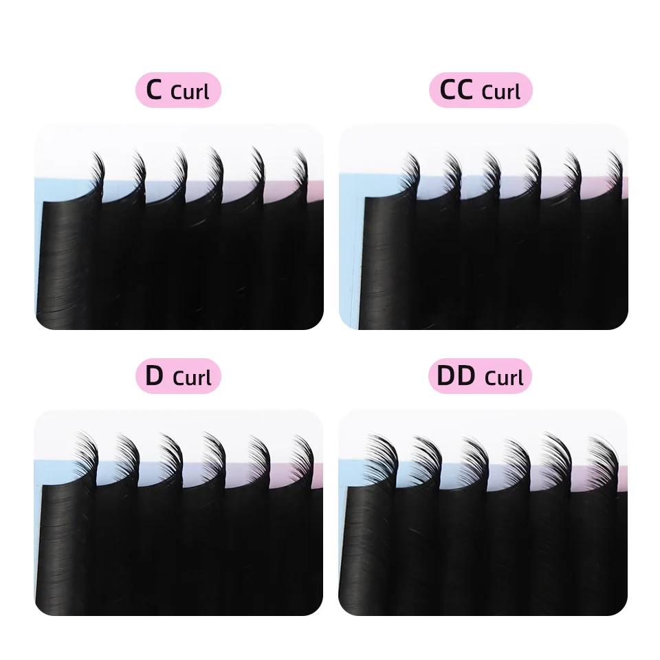 RUJADE 10 plateaux/lot vente en gros Extension de faux cils individuels vison cils de Volume russe c