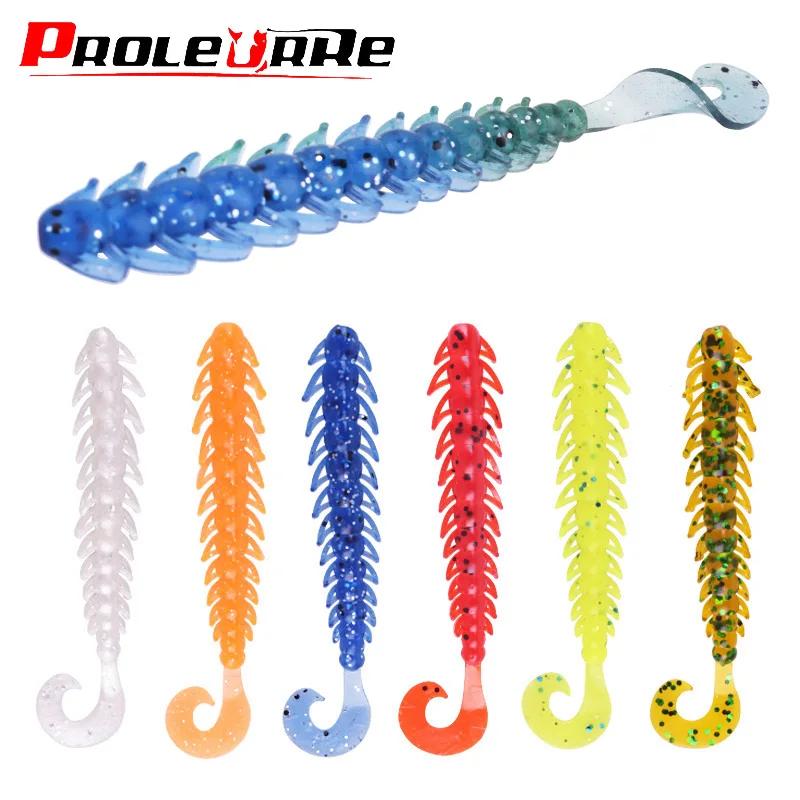 10 pièces crevette odeur ver leurre de pêche larve Silicone artificiel doux appâts 6.5 cm 5 cm bar b