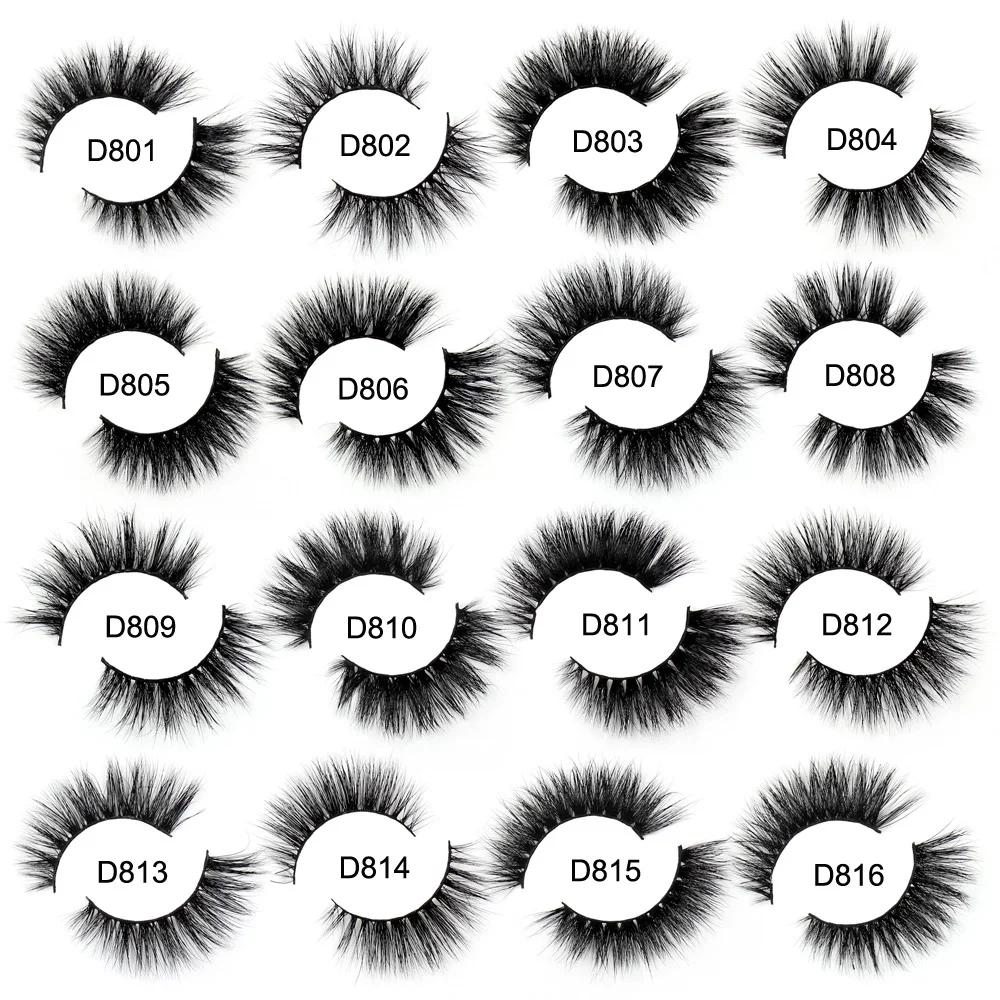 LEHUAMAO – Faux-Cils 3D Volumineux et Doux en Vison, Accessoires de Maquillage Réutilisables Épais,