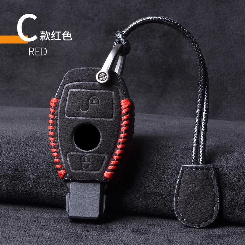 Housse de clé de voiture en cuir, étui porte-clés pour Mercedes Benz CLS CLA GL R SLK AMG A B C S cl