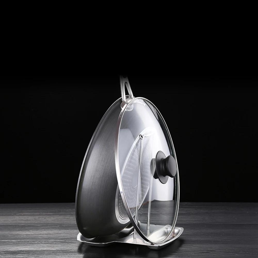 Support de couvercle de casserole en acier inoxydable, étagère de couvercle de casserole détachable,