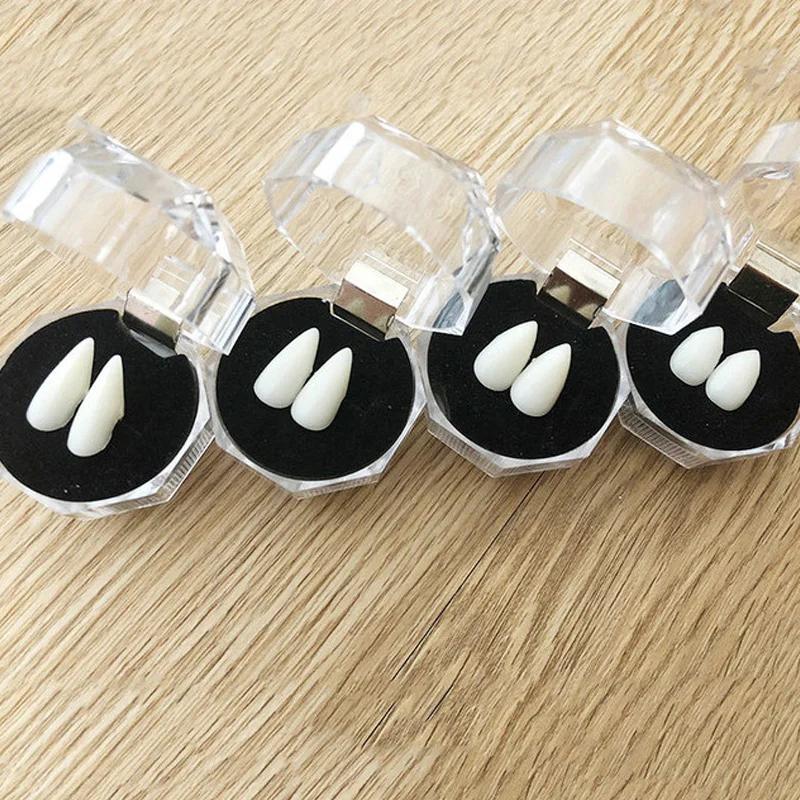 1 paire de dents de Vampire, crocs, accessoires de prothèses dentaires, accessoires de Costume d'hal