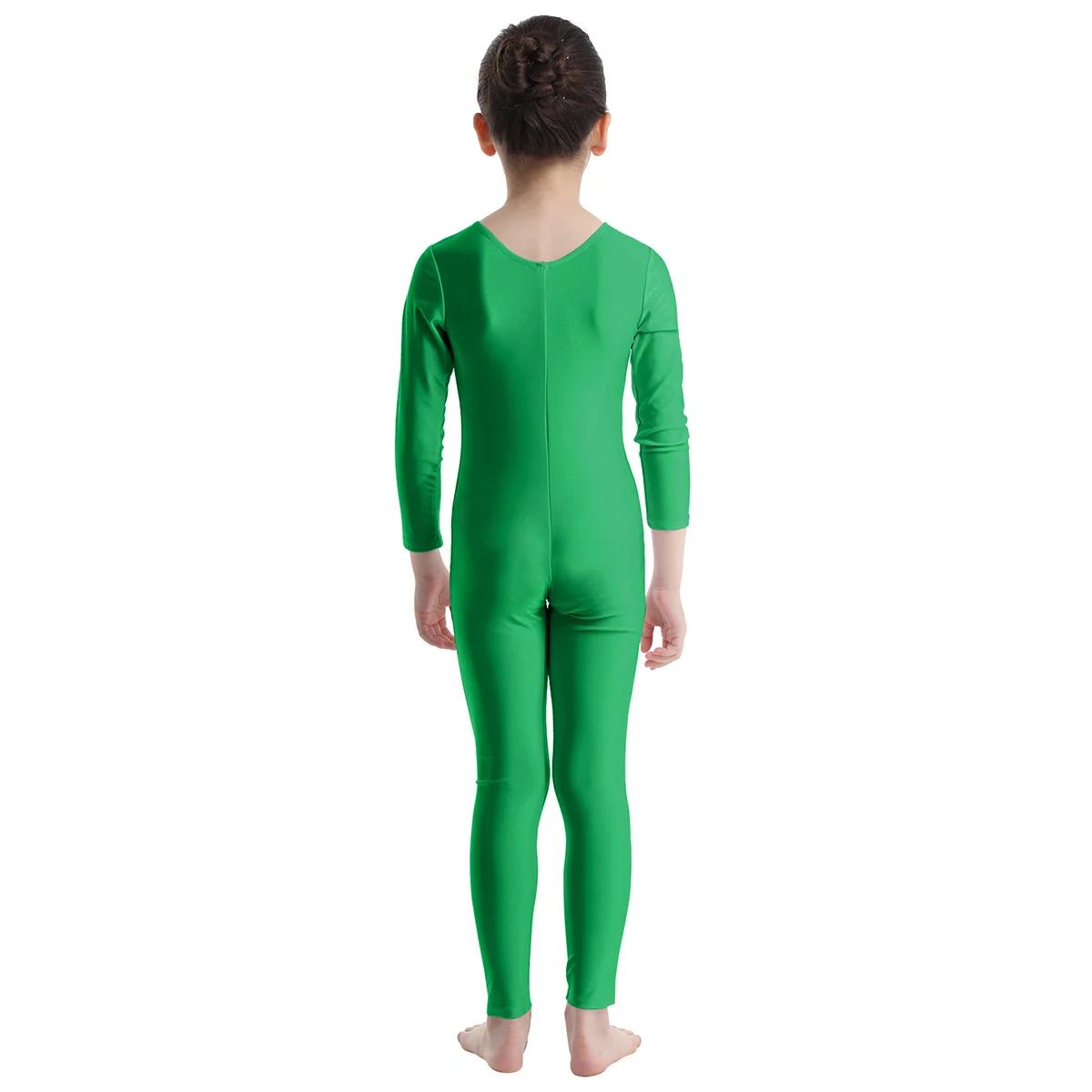 Justaucorps de gymnastique de Ballet à manches longues pour enfants filles, combinaison d'exercice d
